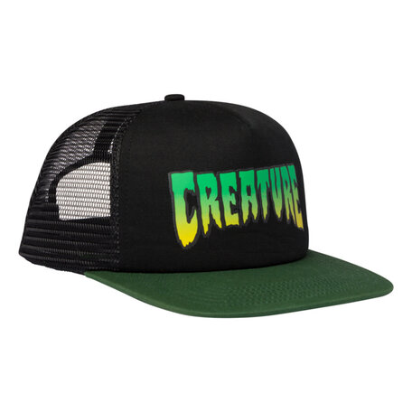 Creature Logo Mesh Hat Black/Green