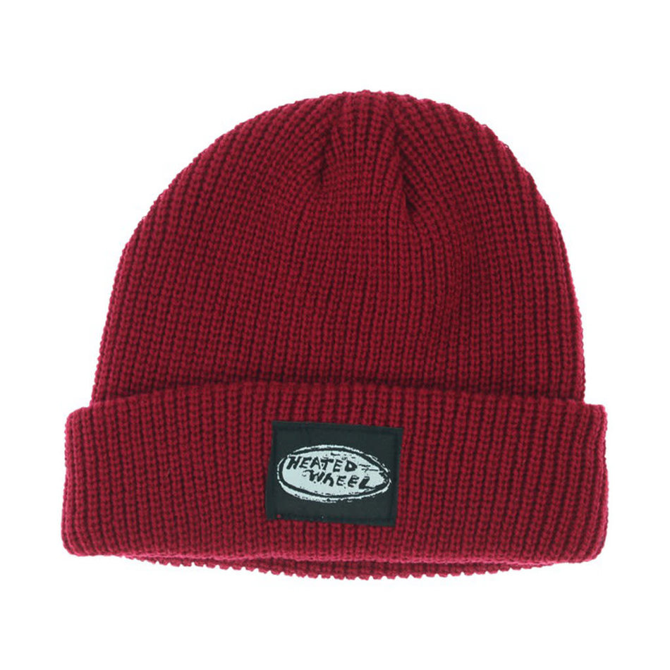 Heated Wheel Oval Beanie Burgundy