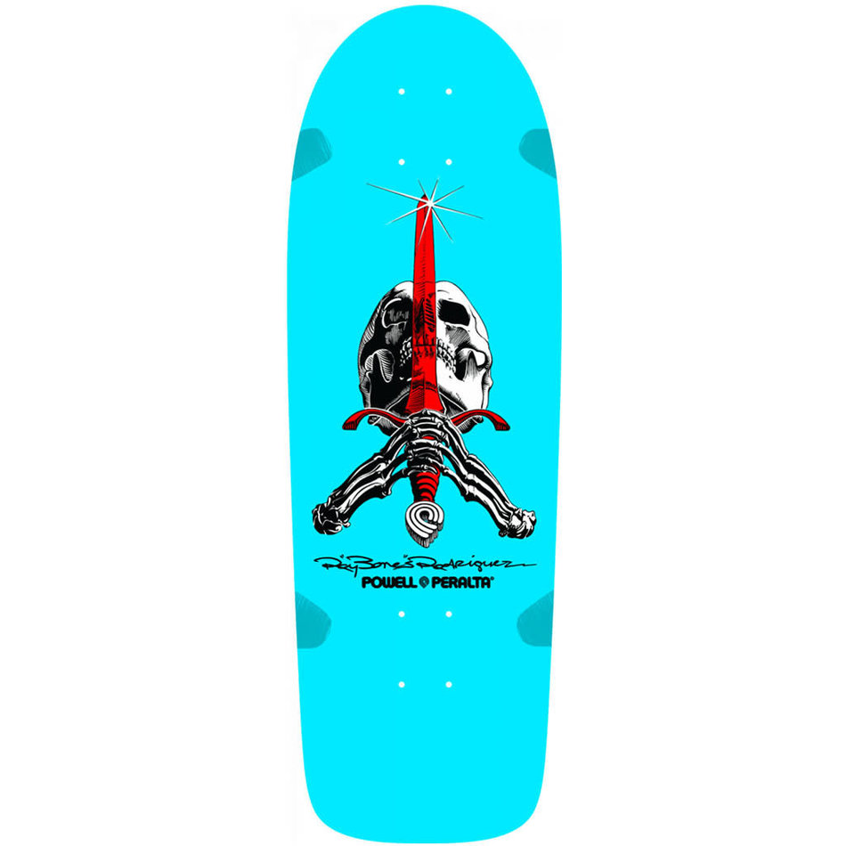 Powell Peralta Ray Bones Rodriguez OG Skull & Sword Deck Light Blue