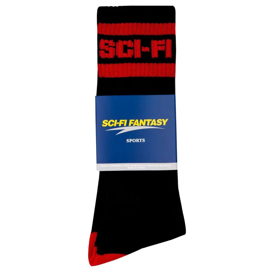 Sci-Fi Fantasy Logo Socks Black