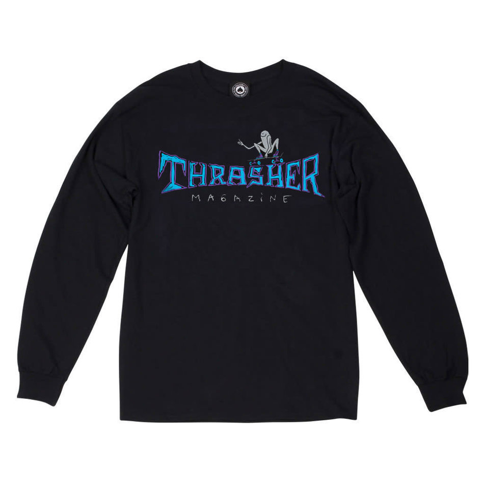Thrasher Gonz Thumbs Up  L/S T-Shirt Black