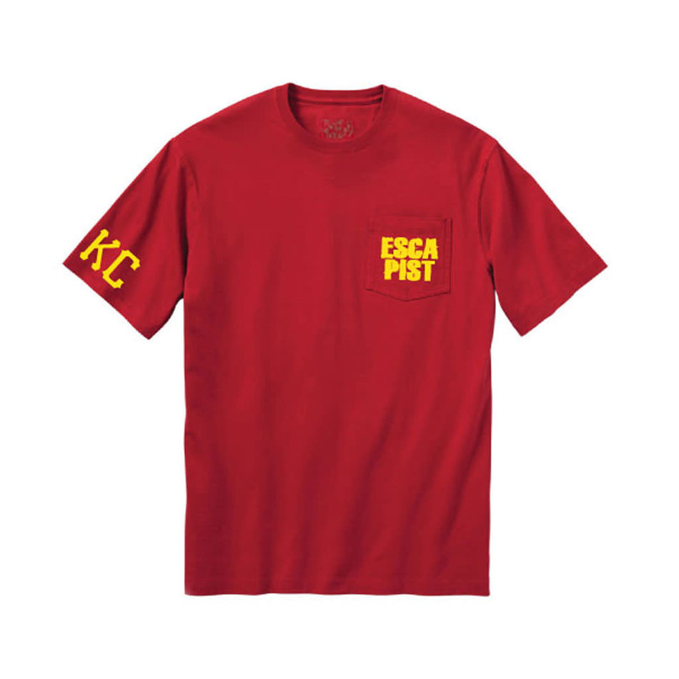 Escapist Stacked Pocket KC Sleeve T-Shirt Red Yellow