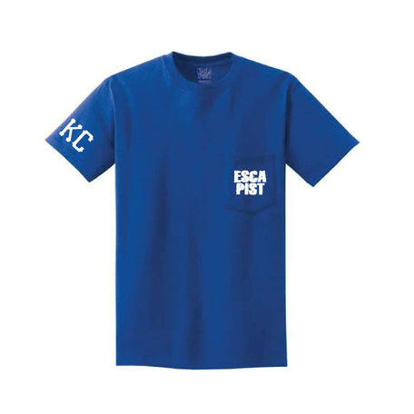 Escapist OG Stacked Pocket KC Sleeve T-Shirt Royal/White