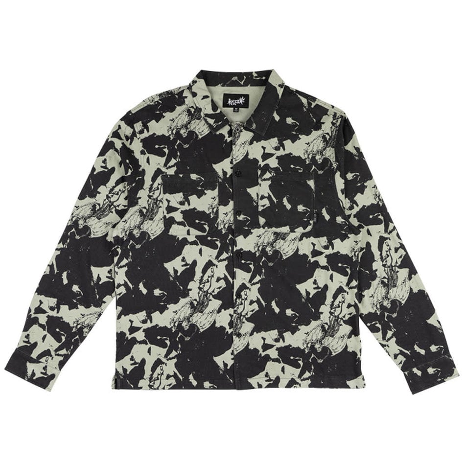 Welcome Diver Rayon L/S Button-Up Shirt Sage