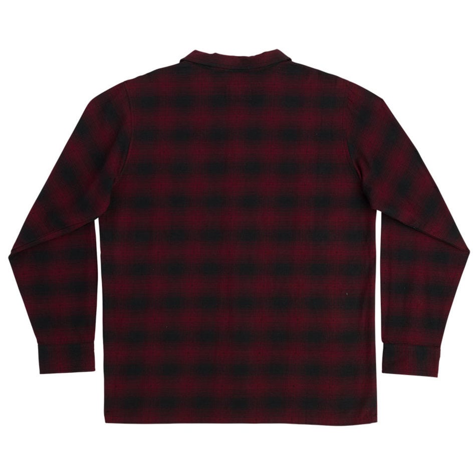 Independent Tilden L/S Flannel Black/Burgundy