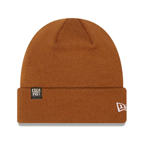 Escapist x New Era Tab Knit Beanie Brown
