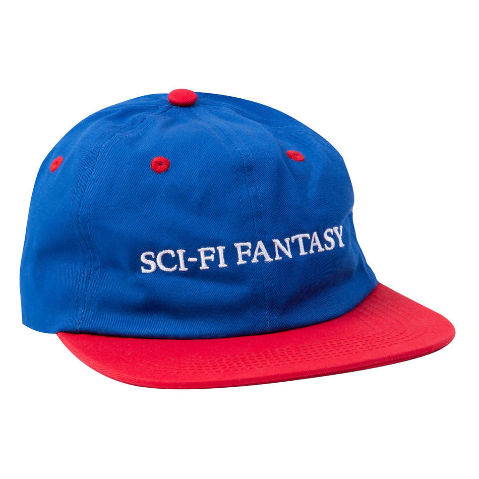 Sci-Fi Fantasy Flat Logo Snapback Hat Royal/Red