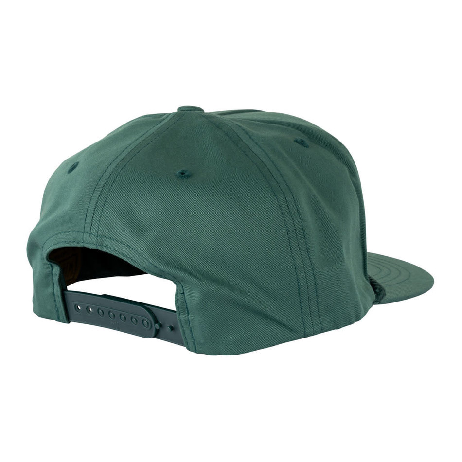 Welcome Warp Snapback Hat Dark Green