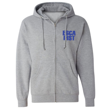Escapist OG Stacked Fleece Zip Hoodie Heather Grey