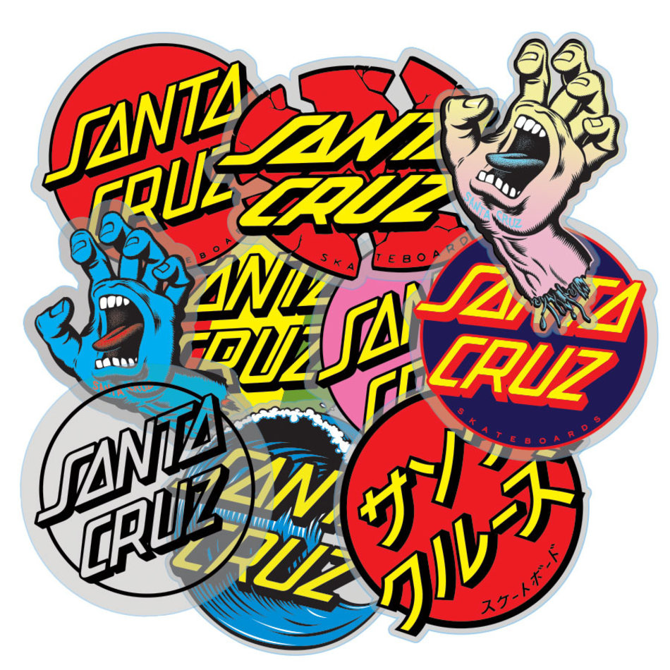 Santa Cruz Assorted Stickers 10-Pack