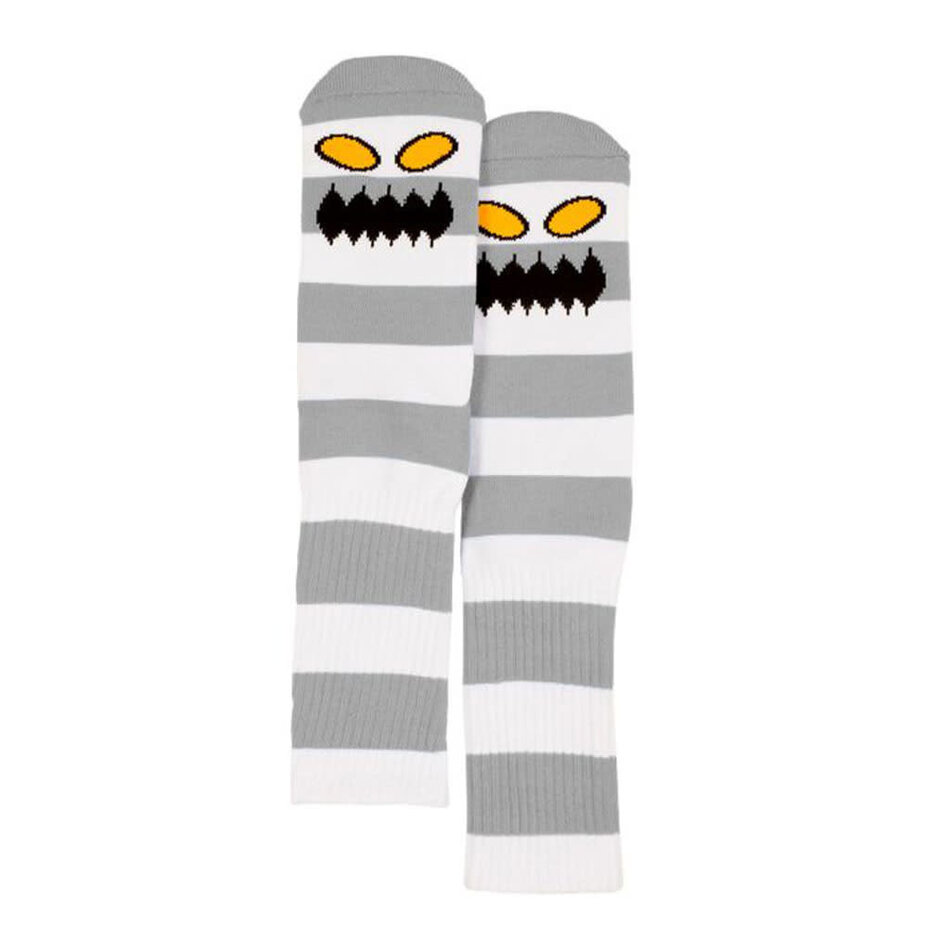 Toy Machine Monster Big Stripe Crew Socks Grey