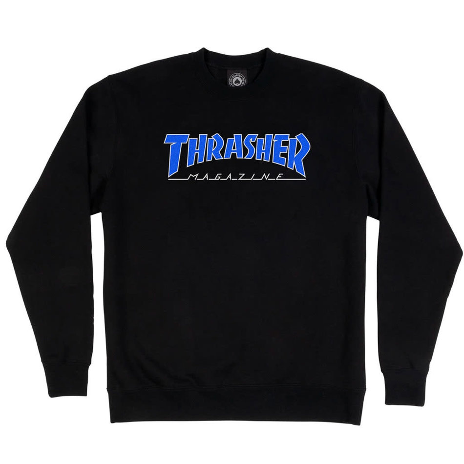 Thrasher Outlined Crewneck Sweatshirt Black Blue