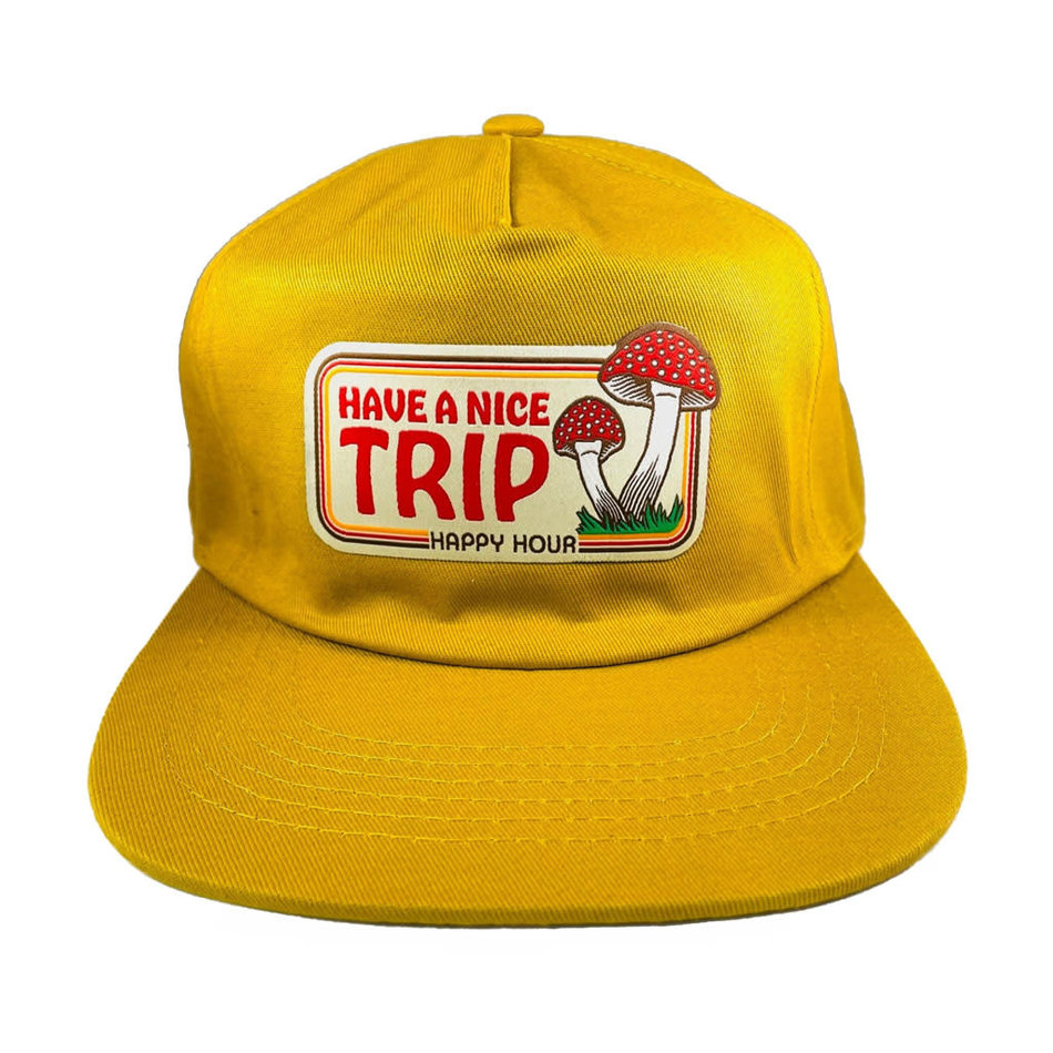 Happy Hour Have A Nice Trip Hat Mustard