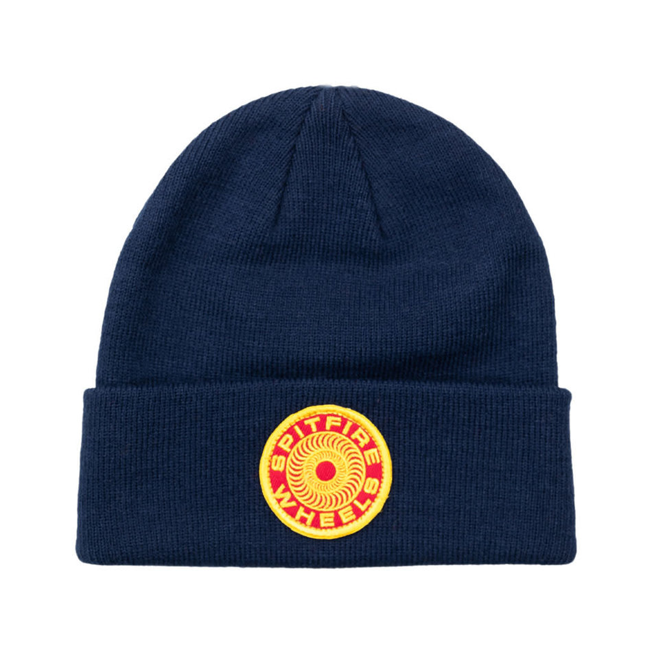 Spitfire Classic 87 Swirl Patch Beanie Navy/Gold/Red