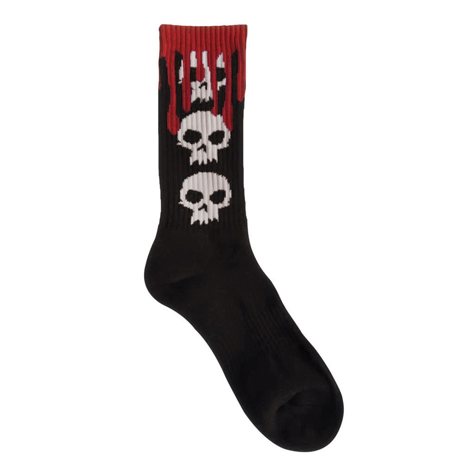 Zero 3 Skull Blood Socks Black