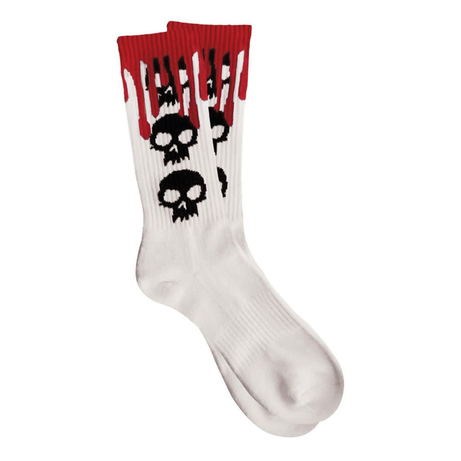 Zero 3 Skull Blood Socks White