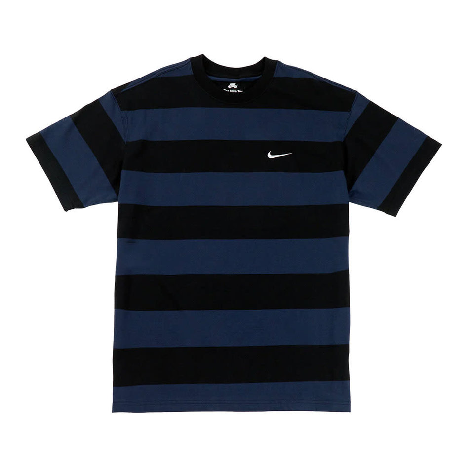 Nike SB Striped T-Shirt Midnight Navy/Black/White