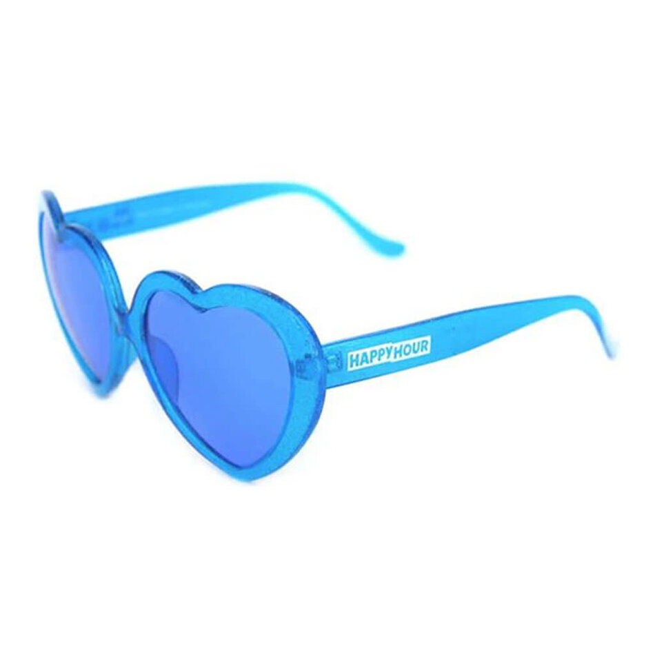 Happy Hour Heart On Mystic Blue Sunglasses