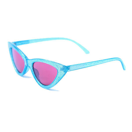Happy Hour Space Needle Sunglasses Sparkle Blue