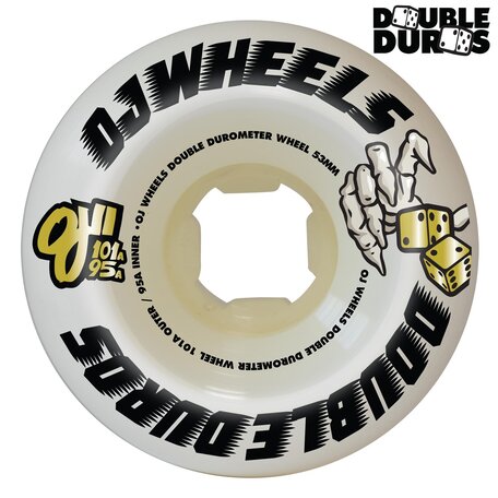 OJ Double Duro Mini Combo 101A/95A Wheels White