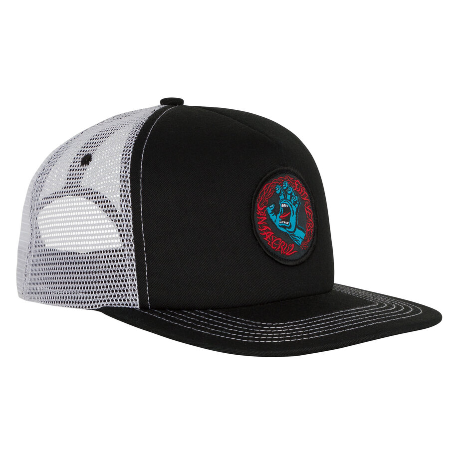Santa Cruz Screaming 50  Mesh Trucker Hat Black/White