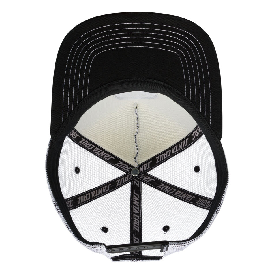 Santa Cruz Screaming 50  Mesh Trucker Hat Black/White