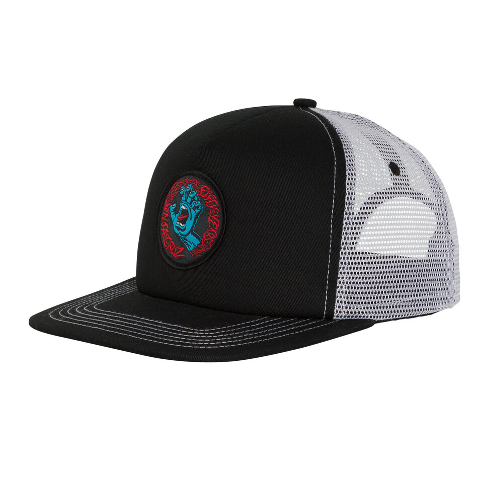 Santa Cruz Screaming 50  Mesh Trucker Hat Black/White
