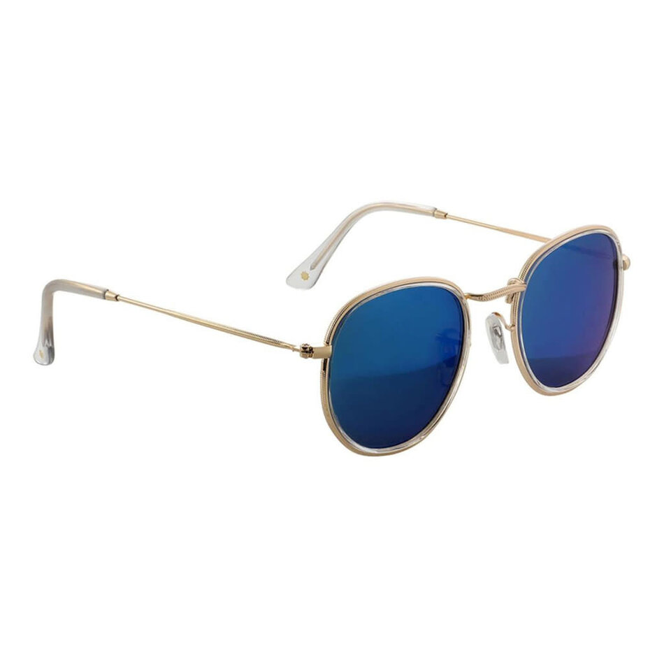 Glassy Klein Polarized Sunglasses Clear/Blue Mirror