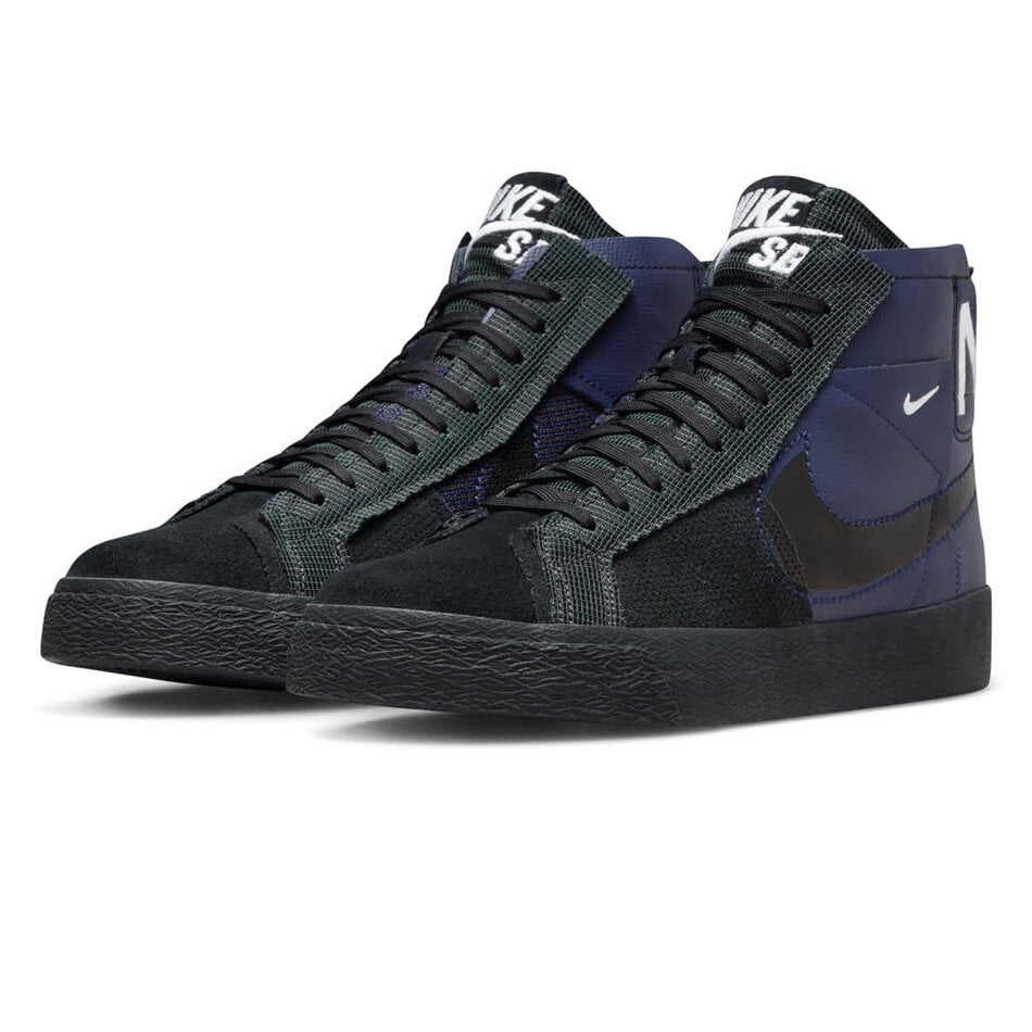 Nike SB Blazer Mid PRM Midnight Navy/Black-Football Grey