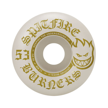 Spitfire Burner Wheels 99A White/Gold