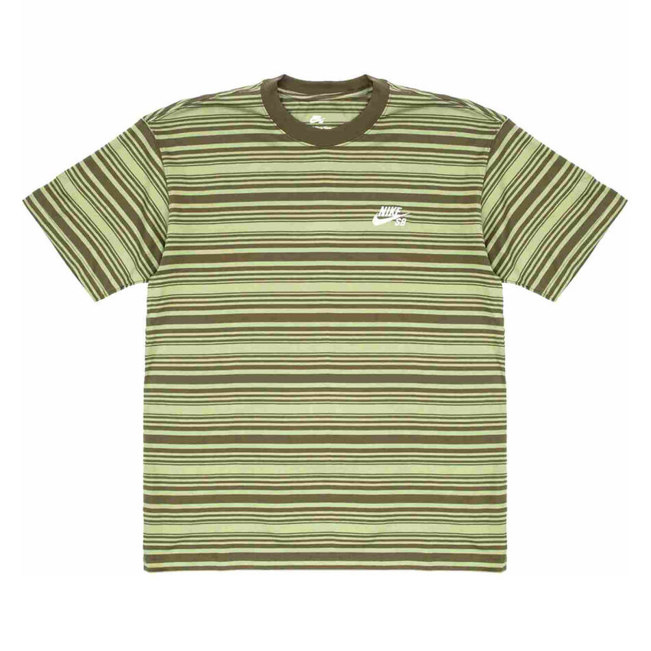 Nike SB Striped T-Shirt Oil Green