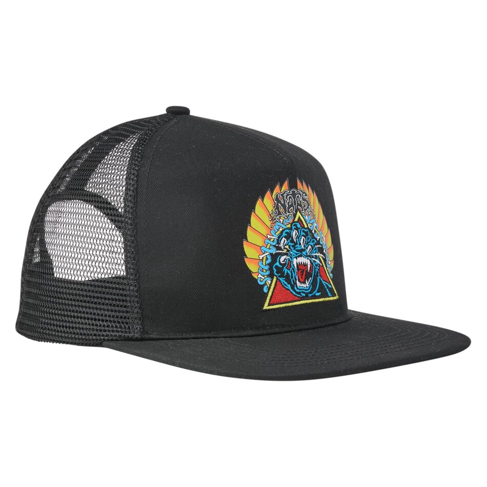 Santa Cruz Natas Screaming Panther Snapback Mesh Hat Black