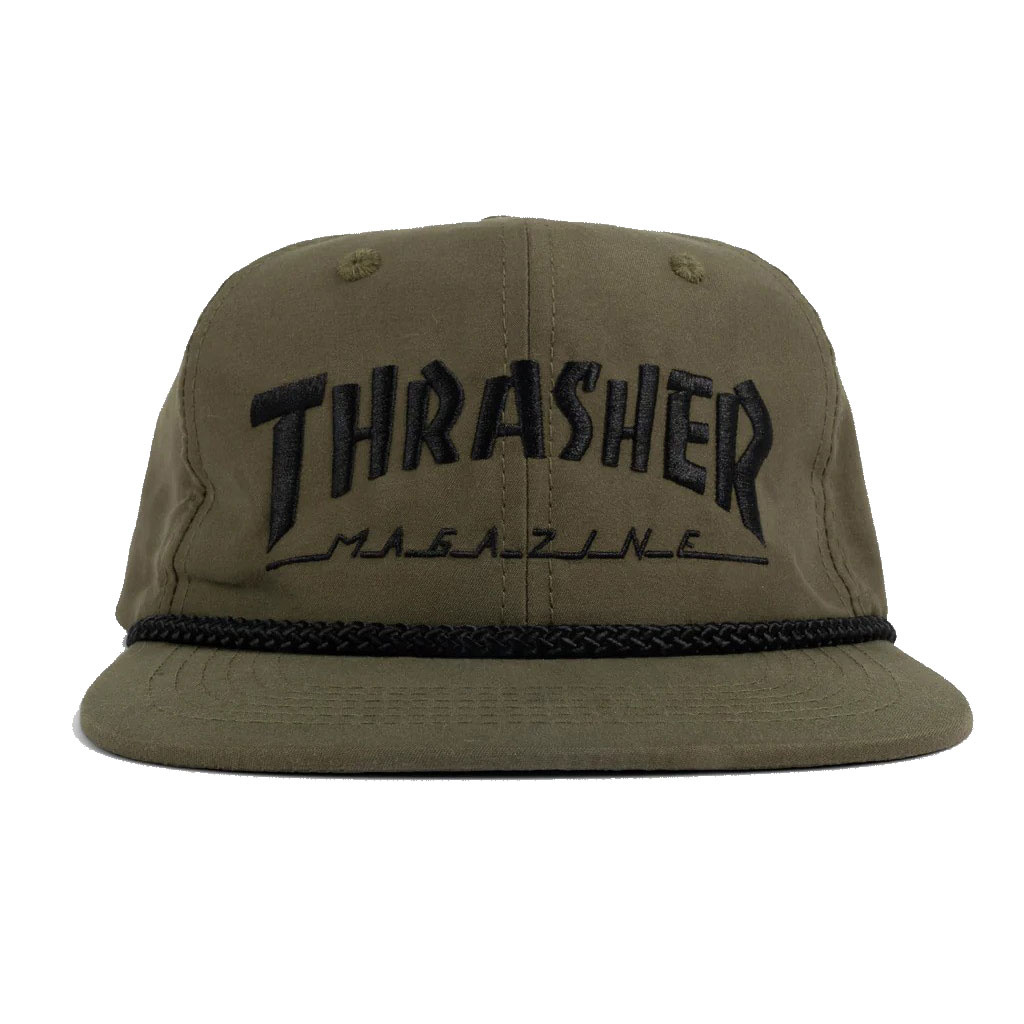 Thrasher Thrasher Rope Snapback Hat Olive/Black Escapist - Main Image