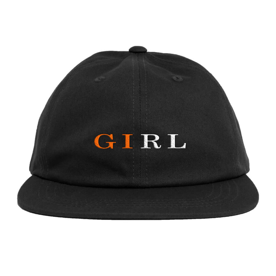 Girl Serif 6-Panel Snapback Hat Black