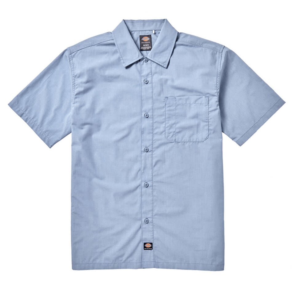 Dickies Skateboarding Waynesboro Button Up Shirt Coronet Blue Chambray