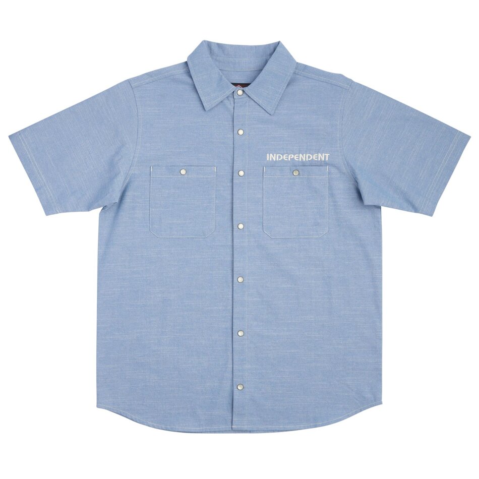 Independent Groundwork Button Up SS Workshirt Chambray