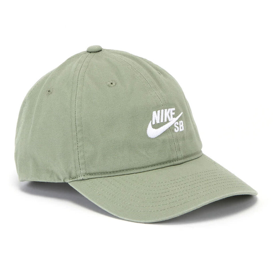 Nike SB Club Strapback Hat Oil Green/White