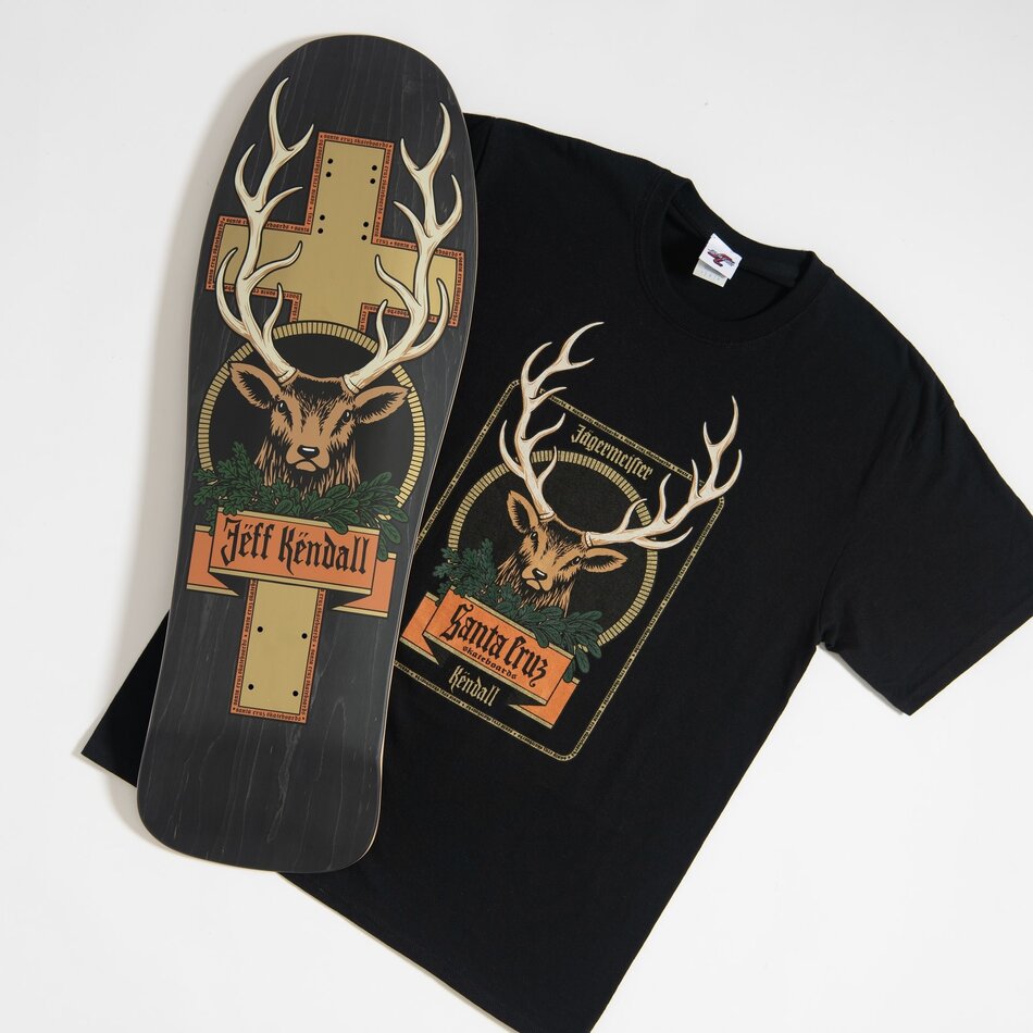 Santa Cruz Jeff Kendall Jägermeister Deer T-Shirt Black