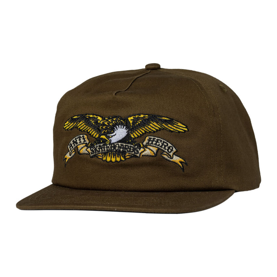Anti Hero Eagle Snapback Hat Brown