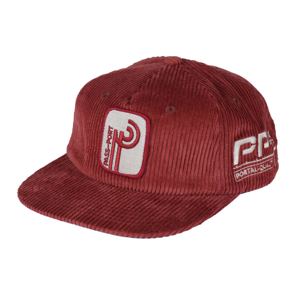 Pass-Port Long Con Workers Snapback Hat Brick Red