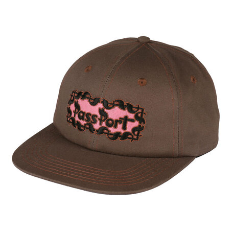 Pass-Port Pattoned Strapback Hat Bark