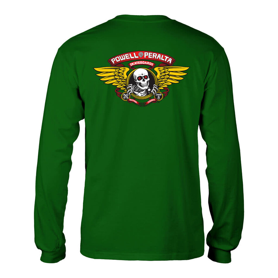 Powell Peralta Winged Ripper L/S T-Shirt Forest Green
