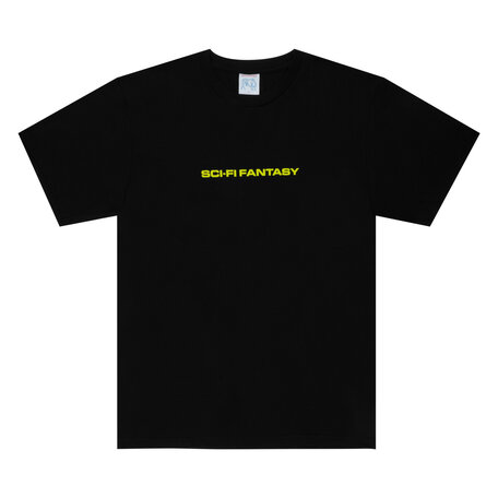 Sci-Fi Fantasy Textured Logo T-Shirt Black