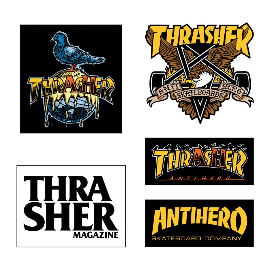Thrasher x Anti-Hero Sticker 5 -Pack