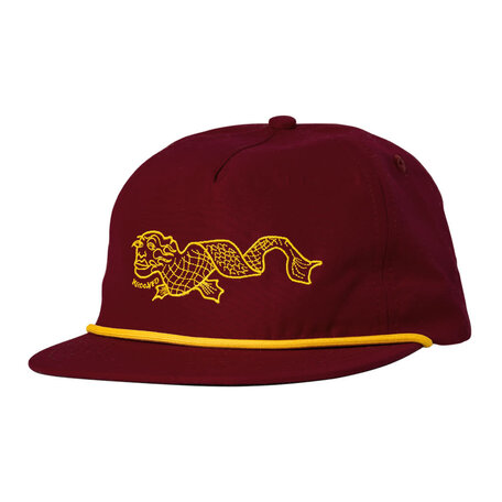 Krooked Slow Feet Snapback Hat Burgundy