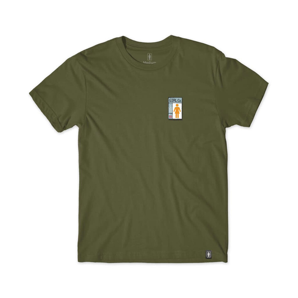 Girl Gridbox T-Shirt Olive