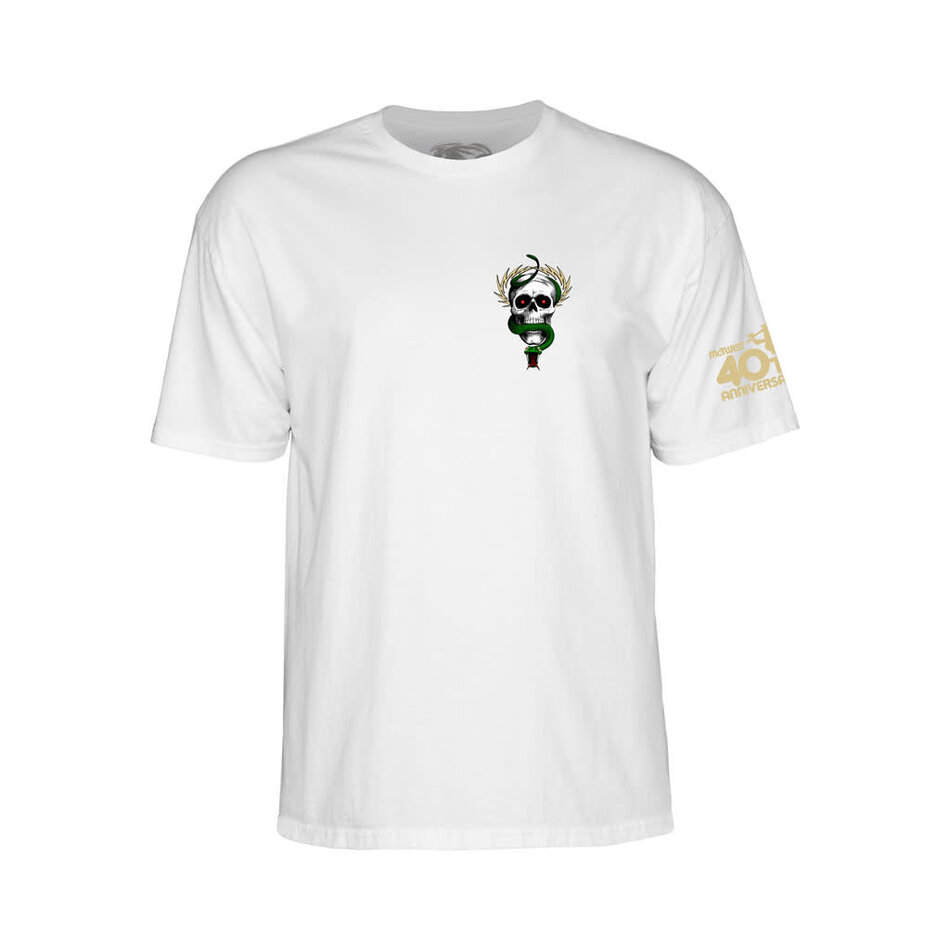 Powell Peralta Mike Mcgill Skull & Snake 40th Anniverasy T-Shirt White