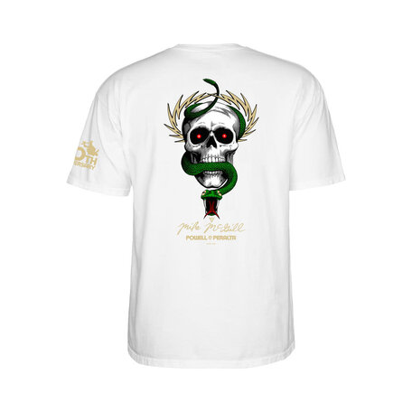 Powell Peralta Mike Mcgill Skull & Snake 40th Anniverasy T-Shirt White