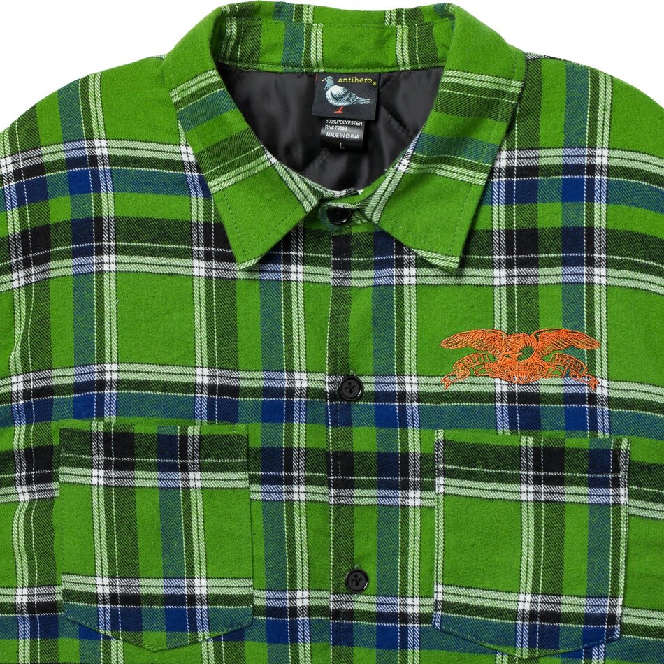 Anti Hero Basic Eagle Flannel Jacket Green/Black