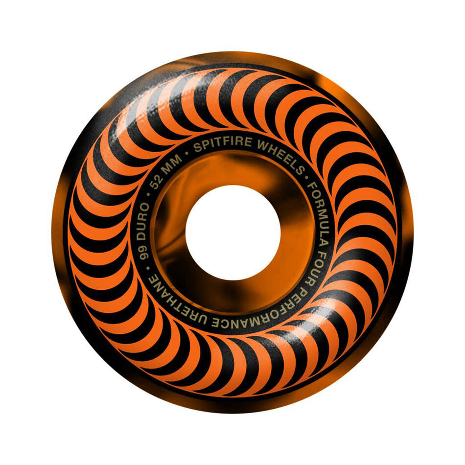 Spitfire Formula Four Wheels 99A Classic Swirl Black/Orange